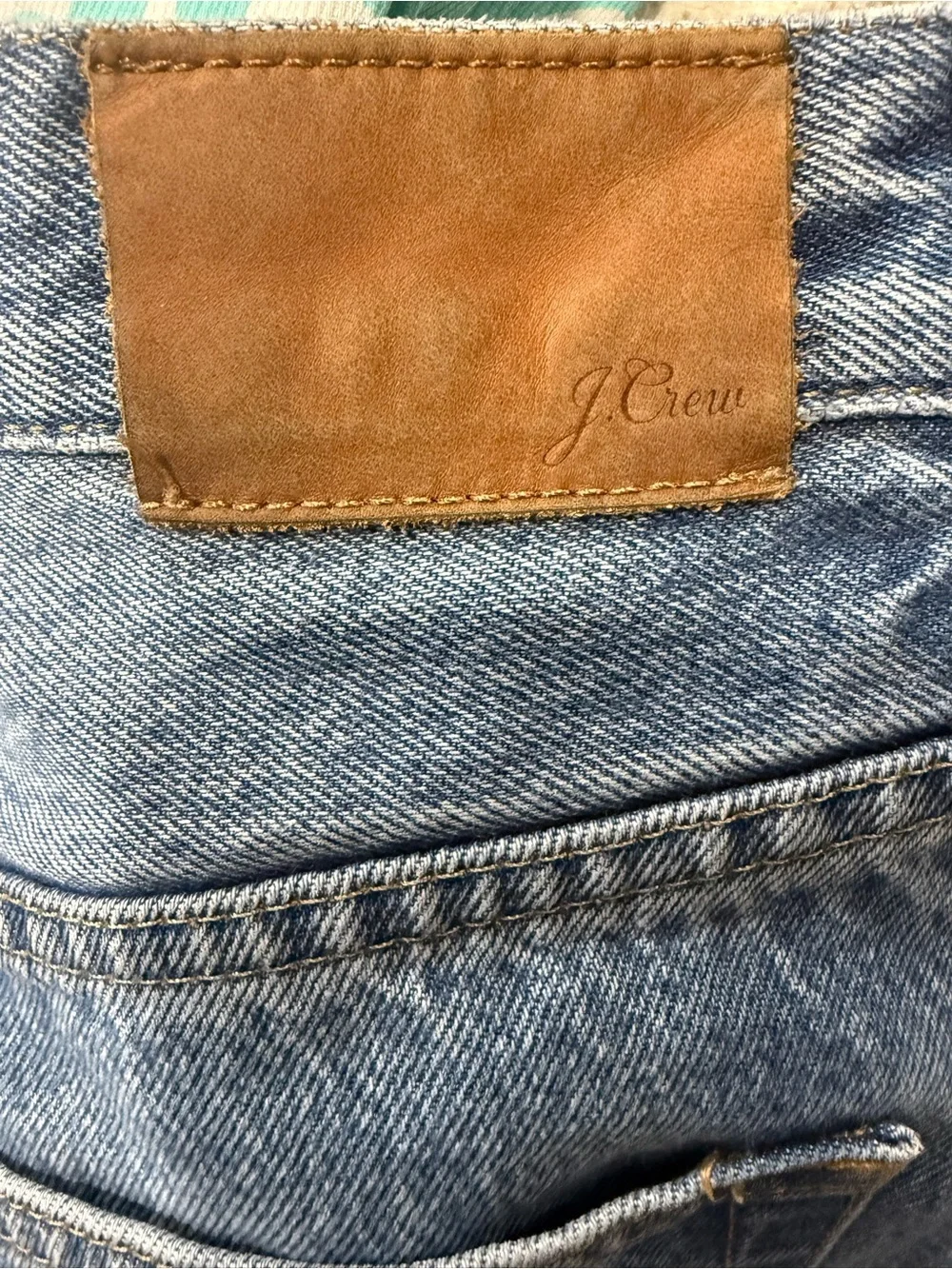 Crew Slouchy Boyfriend Jeans 27 Raw Hem Cropped High Rise Vintage Wash Denim